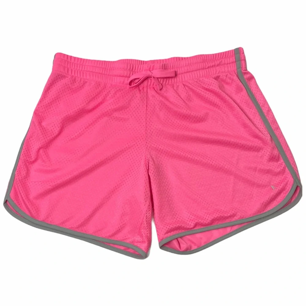 Athletic Shorts Pink Gray Track Shorts Sports Gym Running Shorts Size Large
